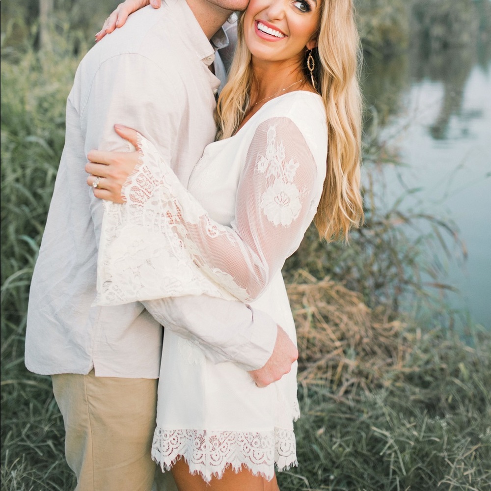 Show me your mumu Loretta romper garden party lace